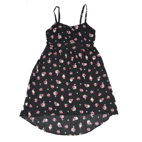 torrid Polka Dot Floral Print High-Low Strappy Summer Dress Smocked Sz 2 - NWOT - Picture 2 of 7